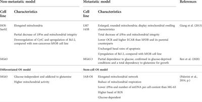 Insight into the interplay between mitochondria-regulated cell death and energetic metabolism in osteosarcoma